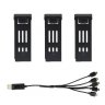 Wholesale For E58 JY019 RC Drone Spare Parts Replace Rechargeable Batteries 3 battery + charging cable 3.7V 1200mAh Lipo Battery with Charger Units Cable