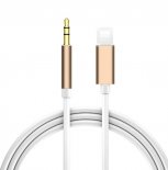 Wholesale for 7 8 Plus X XS XR MAX Car Speaker Connector Adapter Cord Gold Lighting to 3.5mm Male Jack Aux Audio Extension Cable