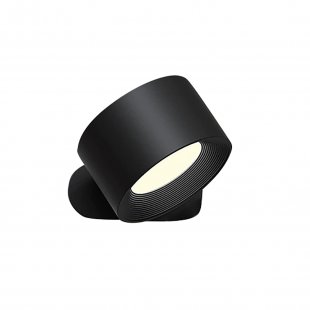 Wall Lights 360° Magnetic Ball Rotate LED Sconces USB Rechargeable Dimmable Touch Control Cordless Wall Mounted Reading Lamp For Bedside Home black shell