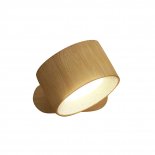 Wall Lights 360° Magnetic Ball Rotate LED Sconces USB Rechargeable Dimmable Touch Control Cordless Wall Mounted Reading Lamp For Bedside Home Wood grain shell